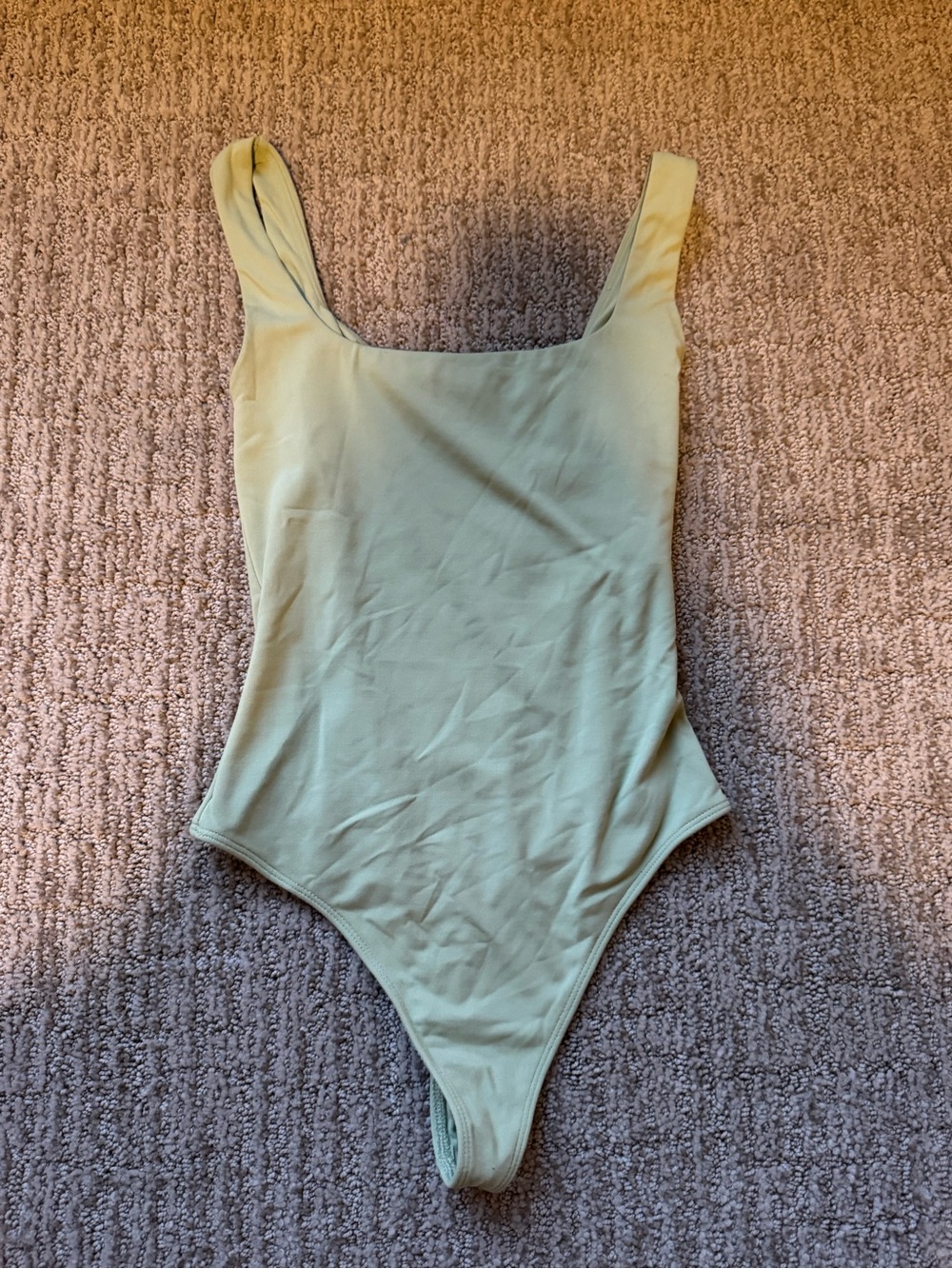 Aritzia Light Green Scoop Neck Bodysuit